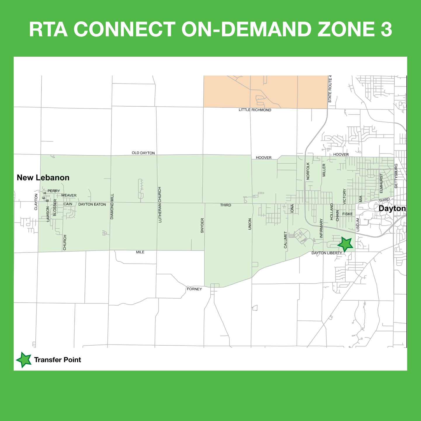 RTA Connect On-Demand Zone 3 Map
