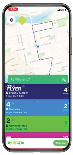 iPhone with Map and information