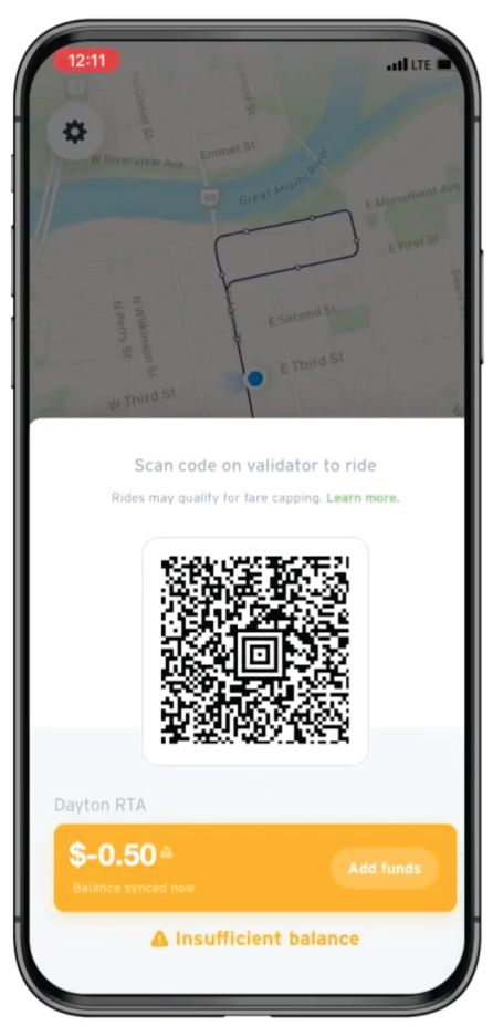 insufficient funds screen